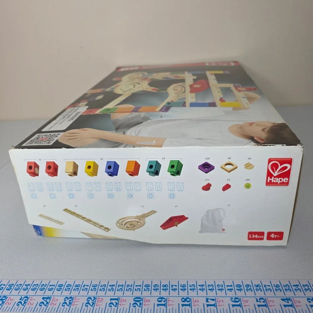 Hape Quadrilla Vertigo Marble Run Kids 134 Pieces Multicolor Wooden STEM E6009